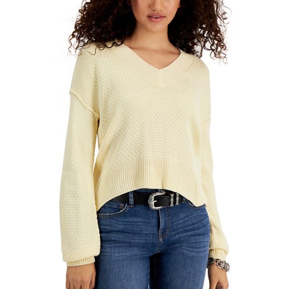 Hippie rose cropped sweater